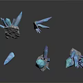 Blue Crystal Decorative Pieces For Home Living Room Tabletop Display With Various Shapes