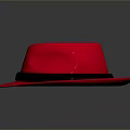 Stylish Red Felt Hat With Black Band For Daily Fashion Accessory