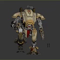 Modern Robot Mech Warrior Machine Battlearm Mechanical Battlearm Machine Warrior 3d model