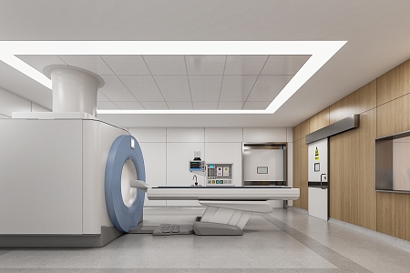 Modern MRI Room Hospital MRI Room 3d model