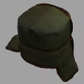 Cozy Brown Hat With Green Lining And Warm Ear Flaps Design 3d model