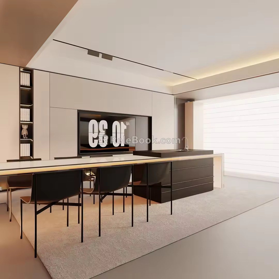 Modern table combination 3d model