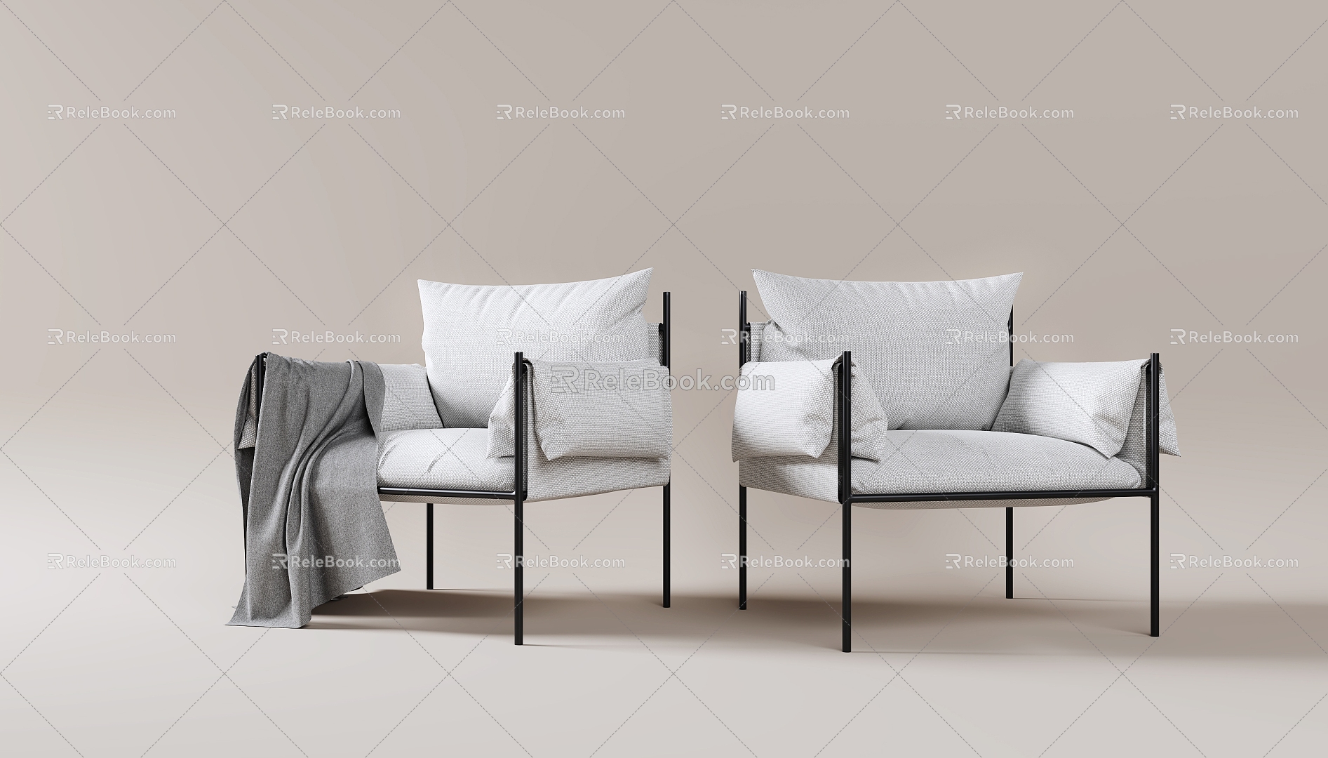 Single Sofa Casual Sofa Leisure Chair Sofa 3d model