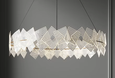 Modern chandelier 3d model