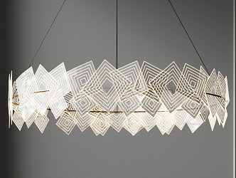 Modern chandelier 3d model