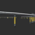 Railings With Yellow Posts White Top And Modern Design For Architectural Structure