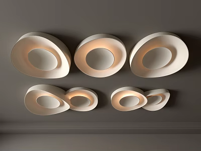 Modern Ceiling Lights With Unique Circular Designs 3d model