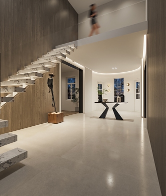 Modern foyer 3d model