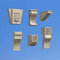 Decorative Architectural Components With Carved Patterns And Geometric Designs In Various Shapes
