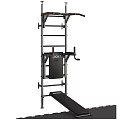 Home Gym Fitness Equipment With Pull Up Bar Barbell Dumbbells And Weight Bench
