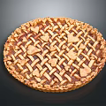 Delicious Homemade Apple Pie with Lattice Crust and Heart Shaped Decorations