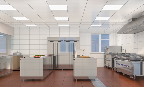 Restaurant catering kitchen back kitchen equipment 3d model