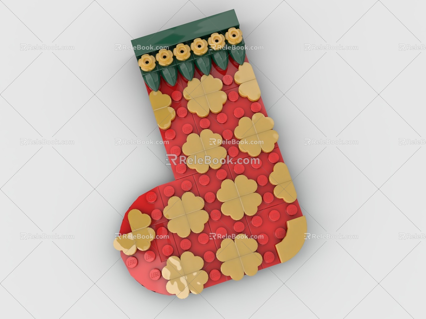 LEGO toy blocks christmas gift socks 3d model