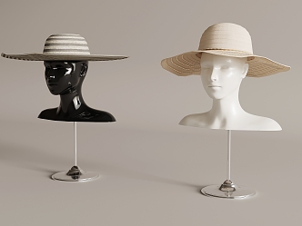 modern hat sun hat 3d model