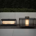 Modern Outdoor Lights With Cage Design For Garden Landscape Bright Illumination