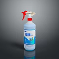 Household Alcohol Disinfectant Spray Bottle with Red Nozzle and White Body