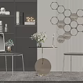 Modern Leisure Chairs With Metal Frame Side Table And Decorative Wall Accents In Stylish Interior