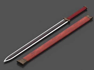 Eight-sided Han Sword Long Sword Ancient Sword Han Dynasty Long Sword 3d model