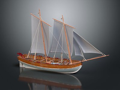 modern sailing ship ancient ship ancient warship large ancient ship ancient warship 3d model