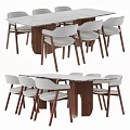 Dining table and chair combination 3d model