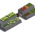 Fresh Vegetables Display On Layered Gray Tablecloth With Cabbages Lettuce Broccoli Mushrooms And Black Background