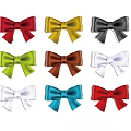 Bow Color Ribbon Cartoon Bow Color Bow Bow Material Packaging Element Bow Element Bow Decoration 3d model