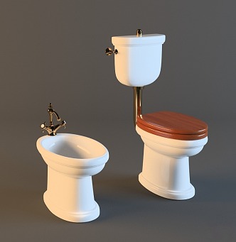 European-style toilet 3d model