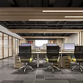 Public office area 3d model