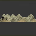 Irregularly Shaped Stone Pieces on Circular Wooden Base Natural Design