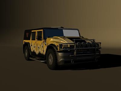 Modern Jeep Deformation 3d model