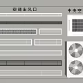 Air Conditioner Air Vents in Various Styles with Central Air Conditioning Units and Different Designs