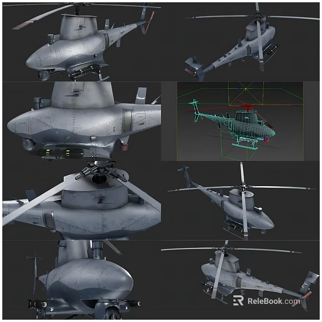 Fighter Jet 3D Model Showcasing Multiple Angles And Detailed Design Features 3d model