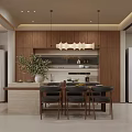 Modern Living And Dining Room Interior With Sofa Coffee Table Dining Table And Bookshelf