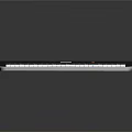 White And Black Electronic Musical Keyboard With Piano Keys Control Panel And Speakers