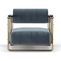 Stylish Modern Accent Chairs With Gold Metal Frames And Gray Beige Blue Brown Upholstery