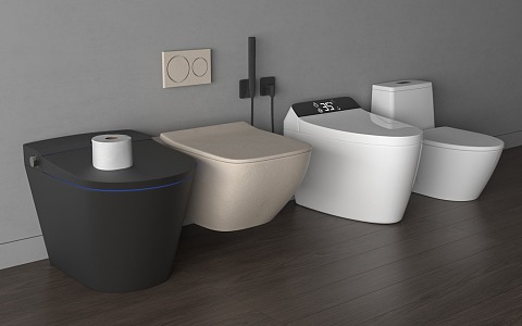 Modern toilet combination 3d model