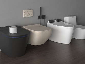 Modern toilet combination 3d model