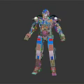 Modern Robot Transformers Gundam Warrior Gundam Mecha Warrior 3d model