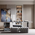 Modern study 3d model
