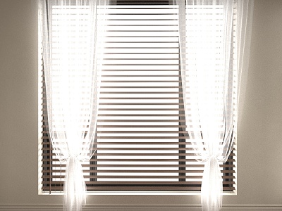 window curtain gauze curtain blinds 3d model