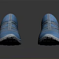 Blue Casual Sports Shoes With Light Blue Cross Laces White Sole And Speckled Upper Design