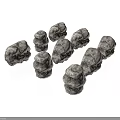 Multiple Natural Textured Stone Decorative Pieces For Home And Garden Design