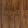 Traditional Wooden Wardrobe With Carved Details And Multiple Built In Doors