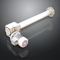 White Industrial Mechanical Equipment With Electric Motor And Flange Mounted Shaft