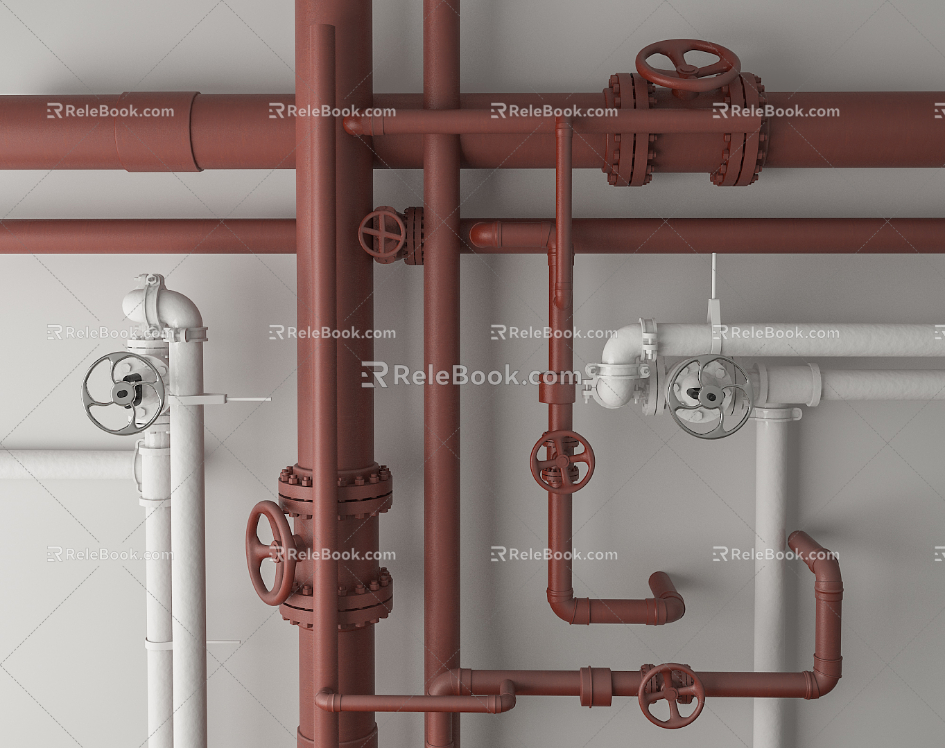 Industrial LOFT water pipe 3d model