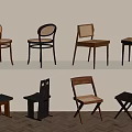 Stylish Leisure Chairs Featuring Various Designs Wooden Rattan And Foldable Styles In Black Brown Gray