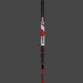 Modern Red And Black Patterned Rifle With Decorative Design Features 3d model