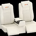 High Quality Comfortable White Car Seats With MPV Logo And Armrest