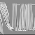 White Modern Curtains Home Decor Window Treatment With Pleated Fabric Design And Style