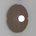 Three Brown Circular Wall Lights With Central White Light Design For Home Decor 3d model